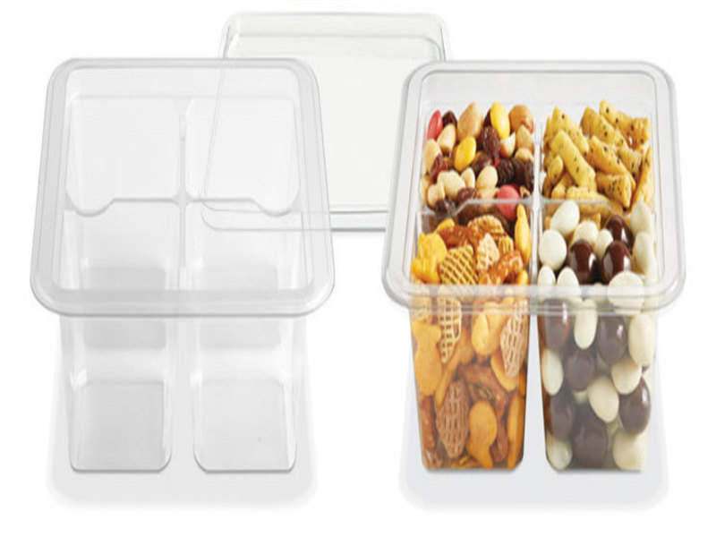 Placon introduces new four-compartment container for snacks packaging