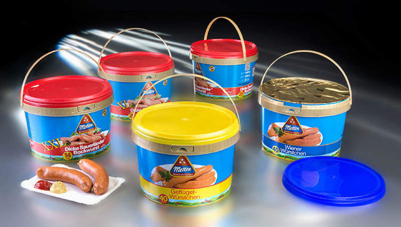 RPC’s new plastic bucket to store Metten’s bulk-pack sausages