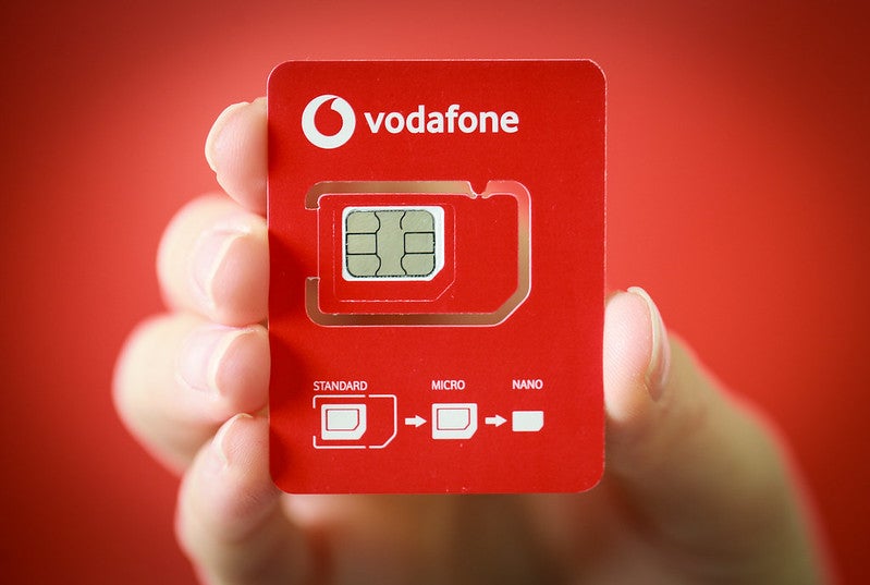 Vodafone reduces size of SIM holder to reduce plastic use