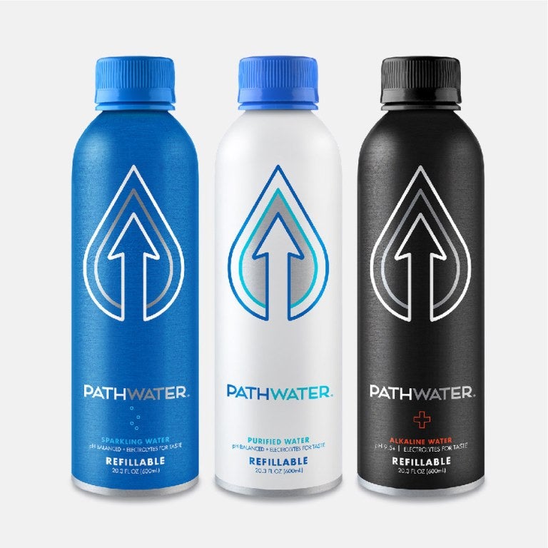 PathWater launches water lines in refillable aluminium bottles