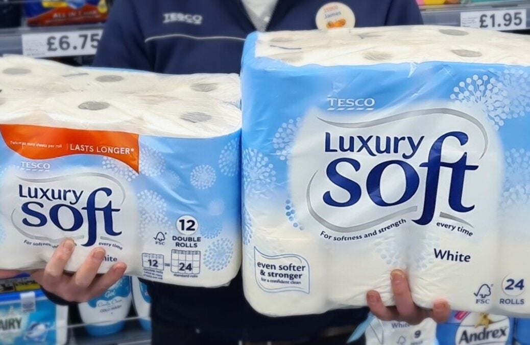 Tesco reduces size of toilet roll multipacks to save plastic