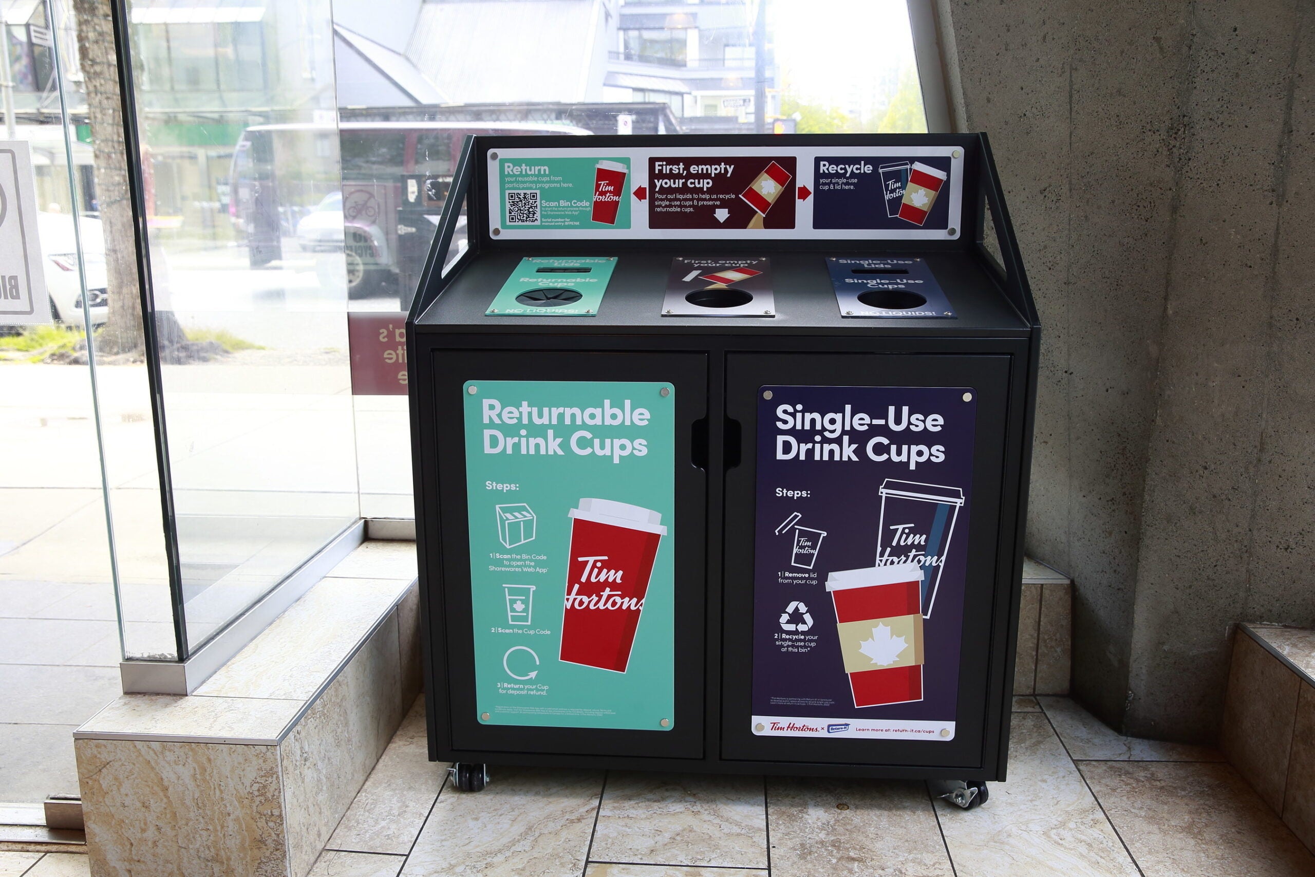 Tim Hortons and Return-It pilot reusable and returnable cups