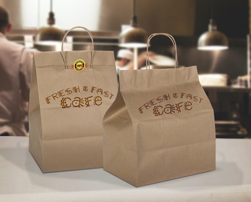 Paper Bags With Handles Custom Shop Bag With Logo Custom -  Denmark